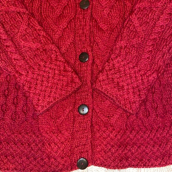 Carraigdonn Women's Cardigan 100% Merino Wool Medium - Picture 6 of 8